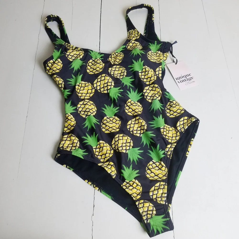 Mrs Parker Pineapple Print Swimsuit - Picture 1 of 8